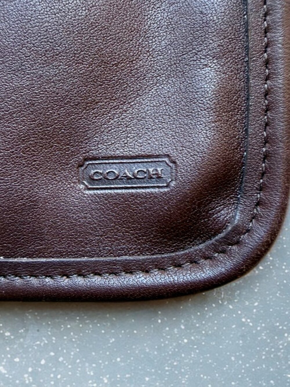 Coach Dark Brown Mahogany Chunky Cosmetic Case - Picture 6 of 7